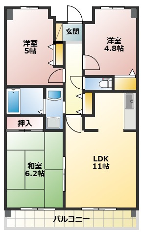 【間取り】 | アグリシャトル | 3LDKの間取り！