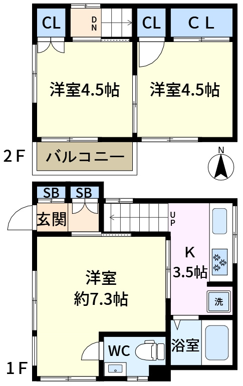 本一色1丁目貸家の間取り