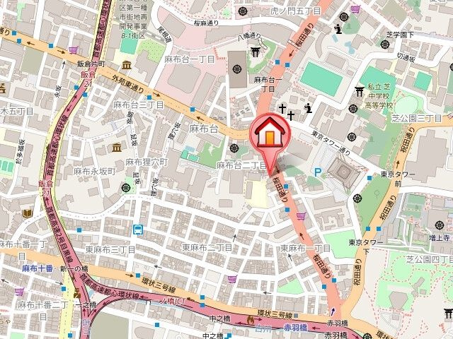 レジディア東麻布の地図