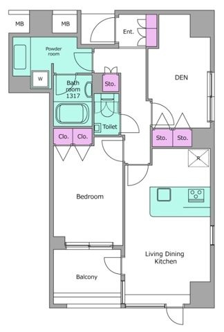 レジディア東麻布の間取り
