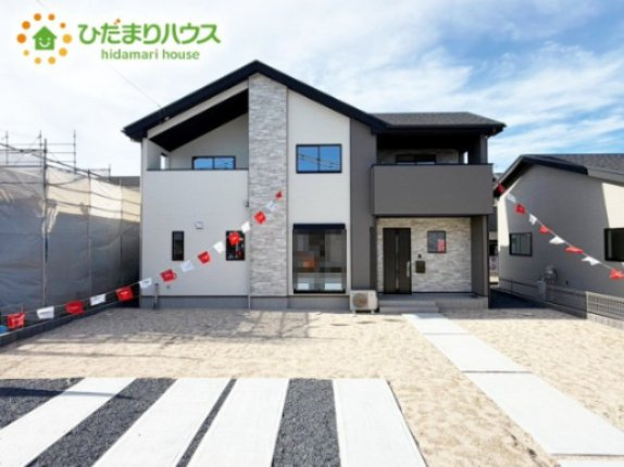 【外観】 | 水戸市住吉町4期　新築戸建　4号棟 | 南向きで日当たり良好(^^♪