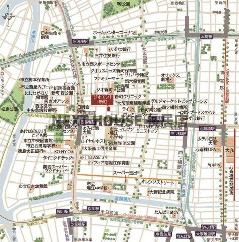 ジオエント新町の地図