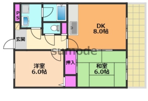 プランドール千里丘の間取り