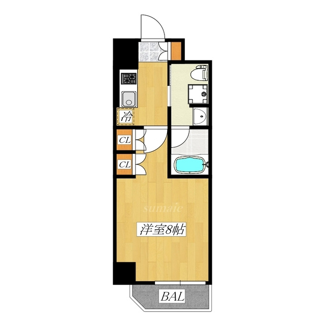 ベルシード東十条ツインズＡの間取り|北向きのお部屋です☆