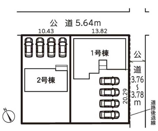 売新築戸建　中央区舞阪町弁天島の区画図