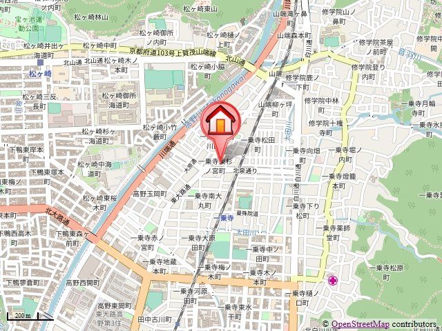 ベラジオ京都一乗寺の地図