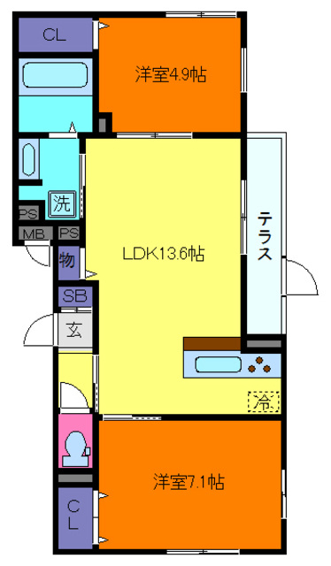 シャルマン本山の間取り