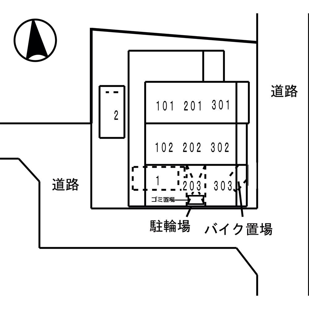 アルモニ－の駐車場