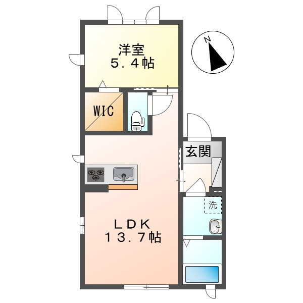 ヴィラージュカリーノAの間取り