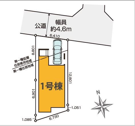 所沢市上安松新築戸建の区画図
