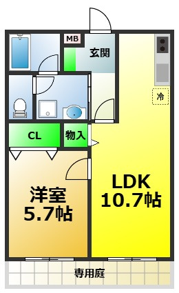 カンターレ鶯谷Ⅰ番館の間取り
