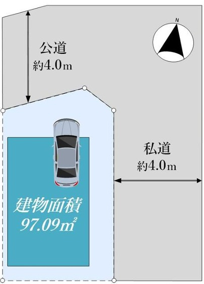 練馬区石神井町４丁目新築戸建の区画図