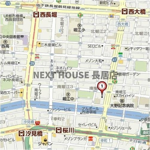 BRAVI南堀江の地図