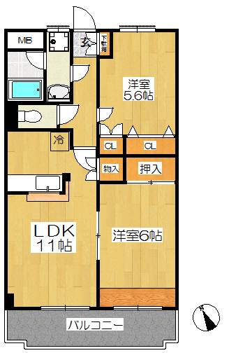 メゾンドソレイユの間取り