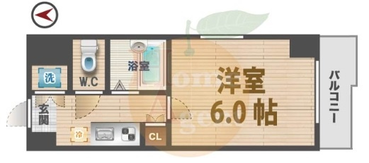 【間取り】 | ルーブル上鷺宮 | 1Ｋのお部屋。