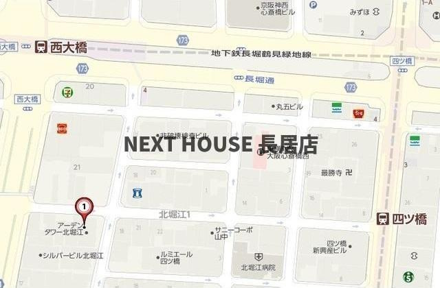 アーデンタワー北堀江の地図
