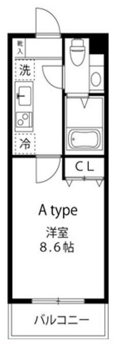 川崎市麻生区上麻生３丁目の賃貸マンションの間取り