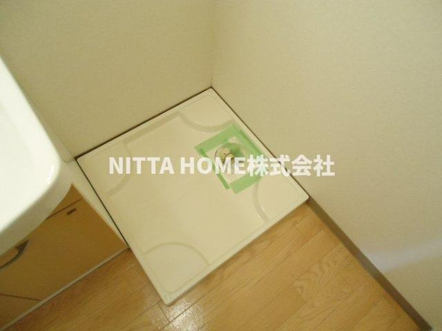 多可郡多可町中区安楽田のアパートの洗面所|室内洗濯機置場も設置済み◎