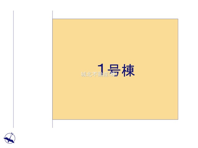 練馬区石神井台3丁目 限定1棟の区画図|土地面積130.96㎡ 前面道路南西側約4.0ｍ道路に面する限定1棟