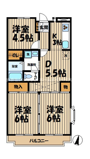 【間取り】 | 第3サニーハイツヒライ