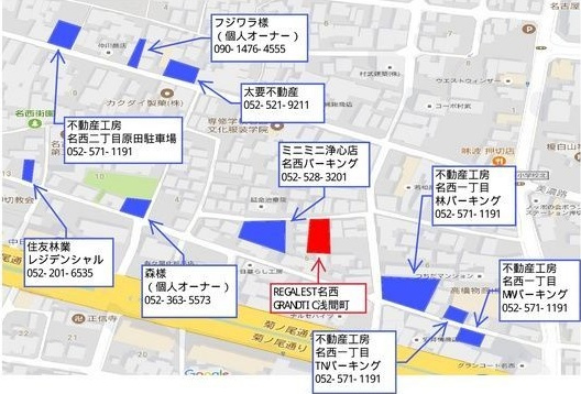 GRANDTIC浅間町の駐車場
