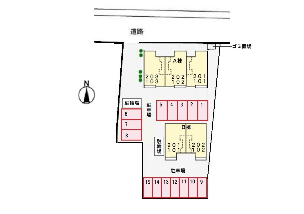 モデルノAの区画図