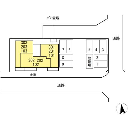 ディアコート・アモータの駐車場