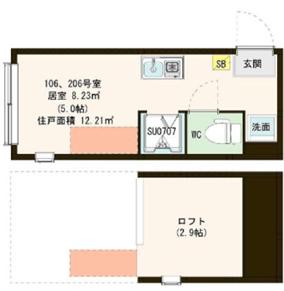 ハーモニーテラス南阿佐ヶ谷Ⅲの間取り