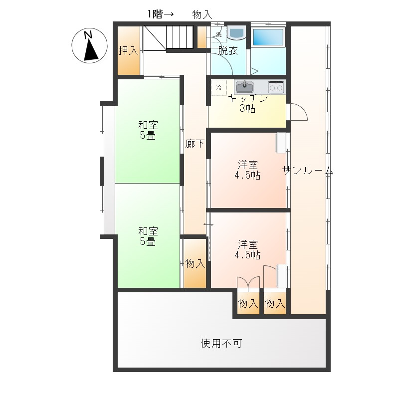 ハイツコマツの間取り