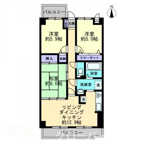 スカール松縄の間取り|間取図