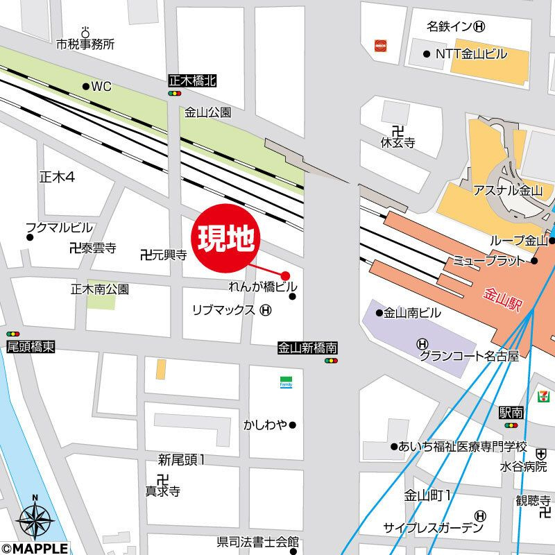 ブランシエスタ金山の地図
