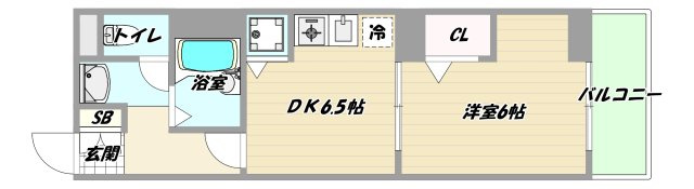 大阪市淀川区宮原１丁目の賃貸マンションの間取り