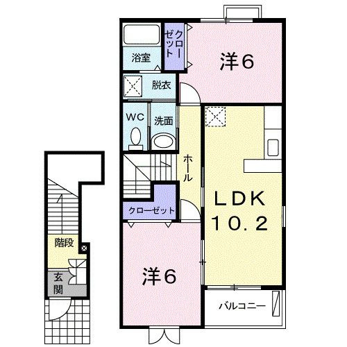 クレドール　Ａの間取り