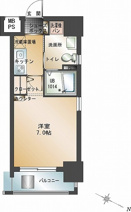 新品家具付きマンション港23(KaGood福岡)の画像