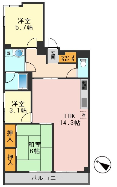 メゾンセレニーの間取り