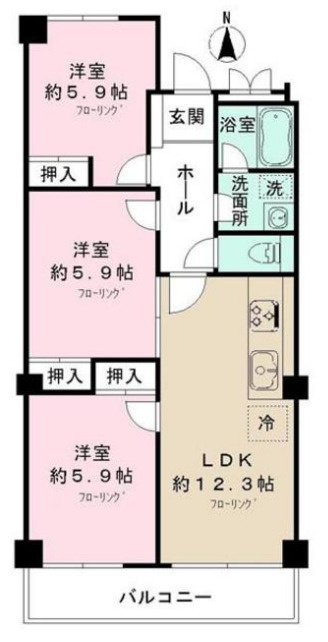 三井フラットの間取り