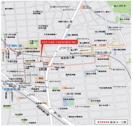 スクエア千鳥町の地図