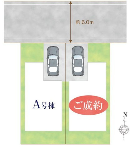 西東京市南町2丁目　新築一戸建　西武新宿線　西武柳沢の区画図