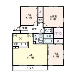 【間取り】 | W | お部屋の間取りです