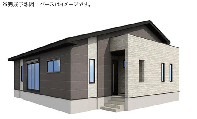 【外観】 | つくば市上横場3期　新築戸建　2号棟 | 子育て世代に嬉しい、周辺環境充実の開発分譲地☆彡
（2号棟）
