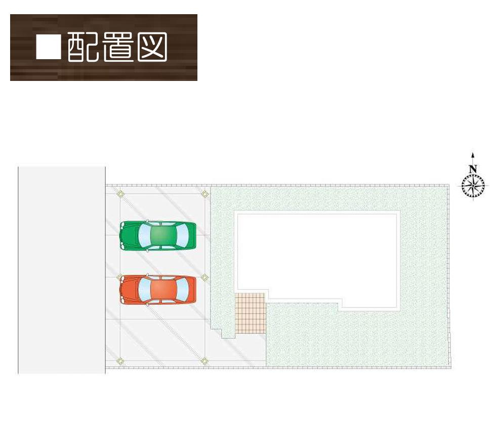 つくば市谷田部【全3棟】　新築戸建　2号棟の区画図