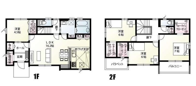 つくば市谷田部【全3棟】　新築戸建　3号棟の間取り