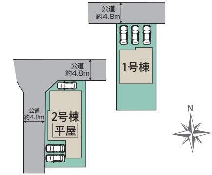 小野市神明町　新築一戸建ての区画図|全2区画
