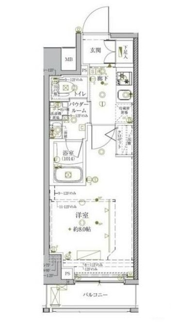 クレイシア秋葉原ラグゼスウィートの間取り