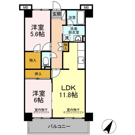 ワイズエメリールUの間取り