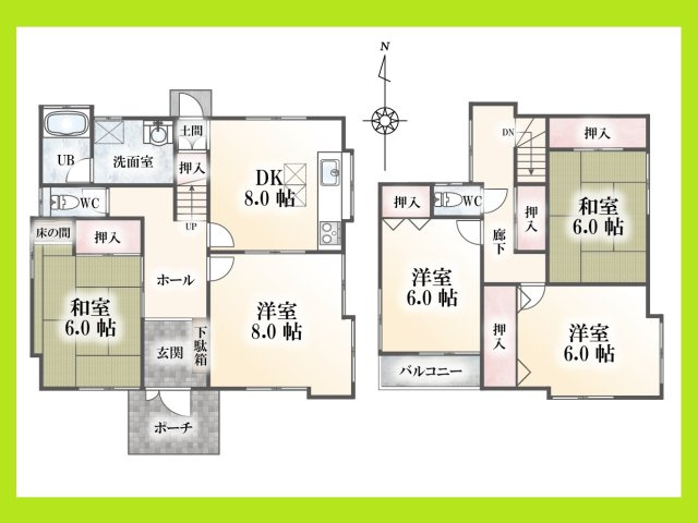 海部郡大治町大字西條字北屋敷の中古一戸建の間取り|◇間取図◇