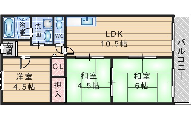 グリーンハイツ利倉の間取り