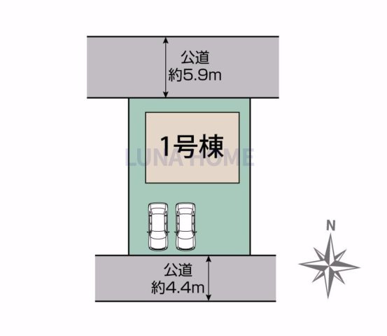 牛久市刈谷町5丁目3期　新築戸建の区画図