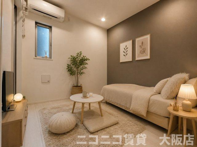 大阪市西淀川区歌島１丁目のアパートの居間・リビング|CG画像です。家具家電付きではありません