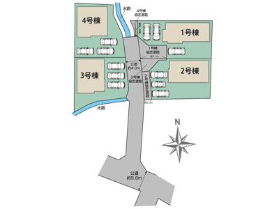 【区画図】 | 福島市方木田古屋敷　4号棟